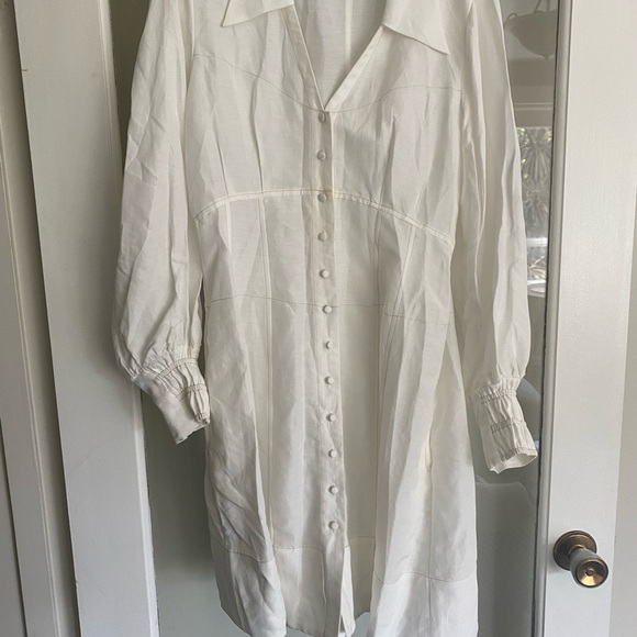 Linen Button Through Dress - Picture 4 of 5